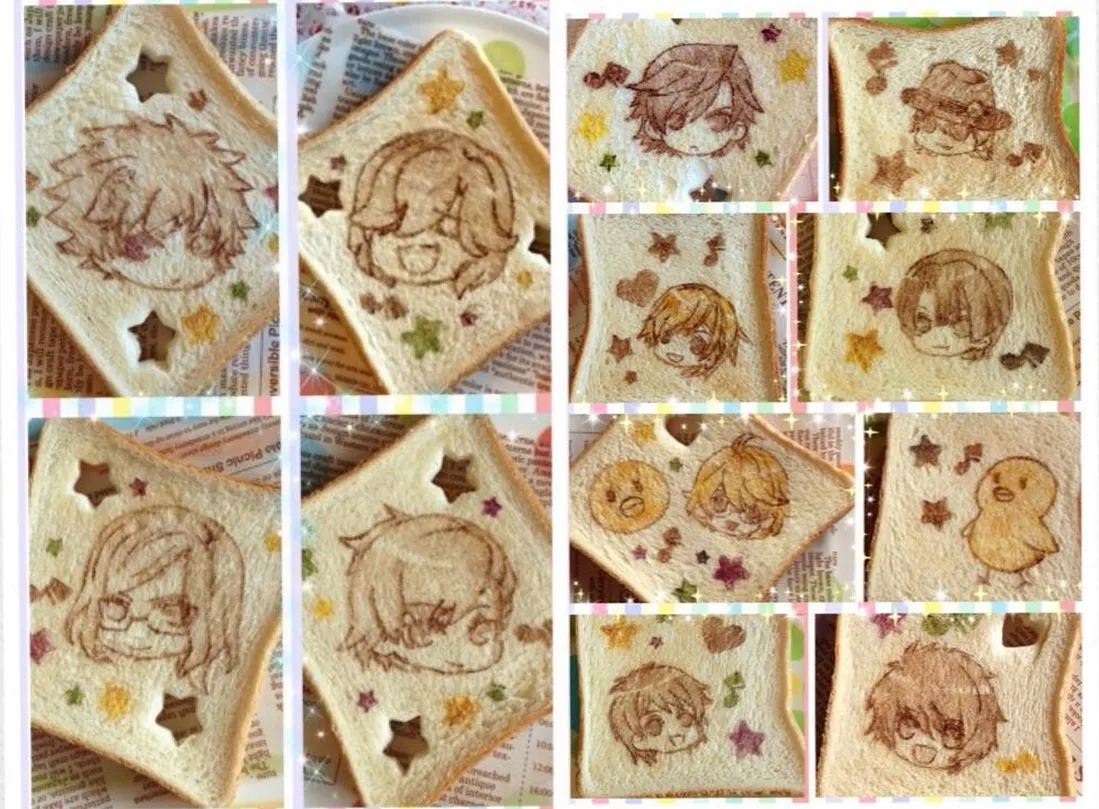 Pan tostado y galletas al estilo anime