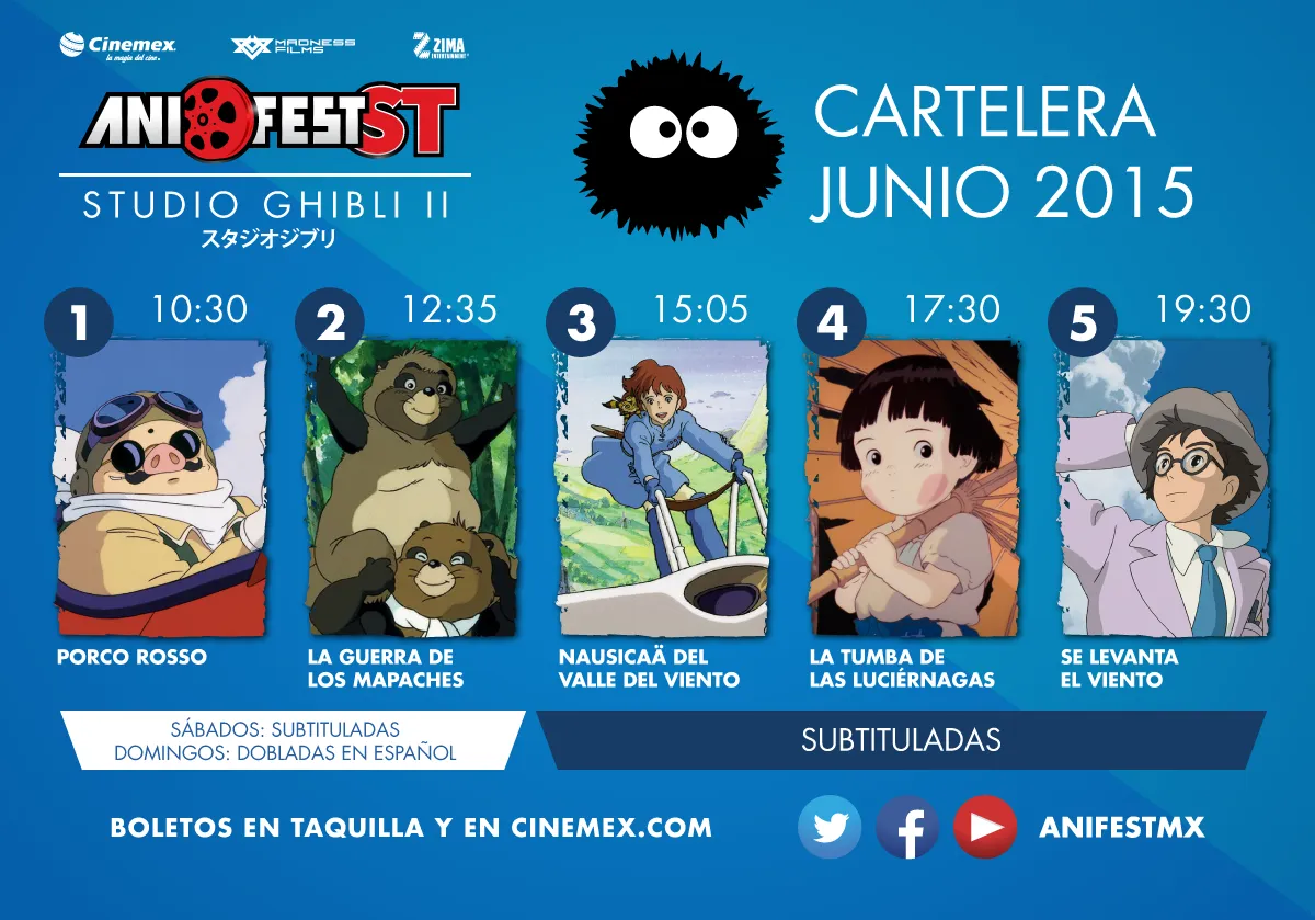 AniFest ST: Studio Ghibli II se llevará a cabo en junio