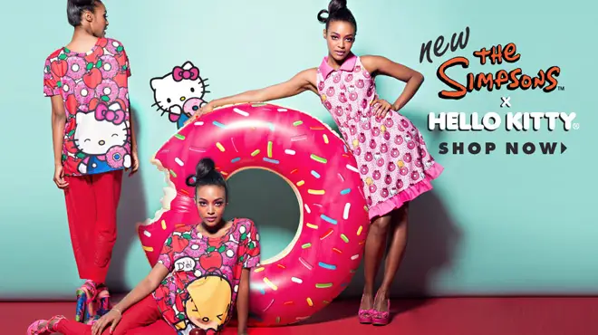 JapanLA Clothing presenta su colección de Los Simpsons x Hello Kitty