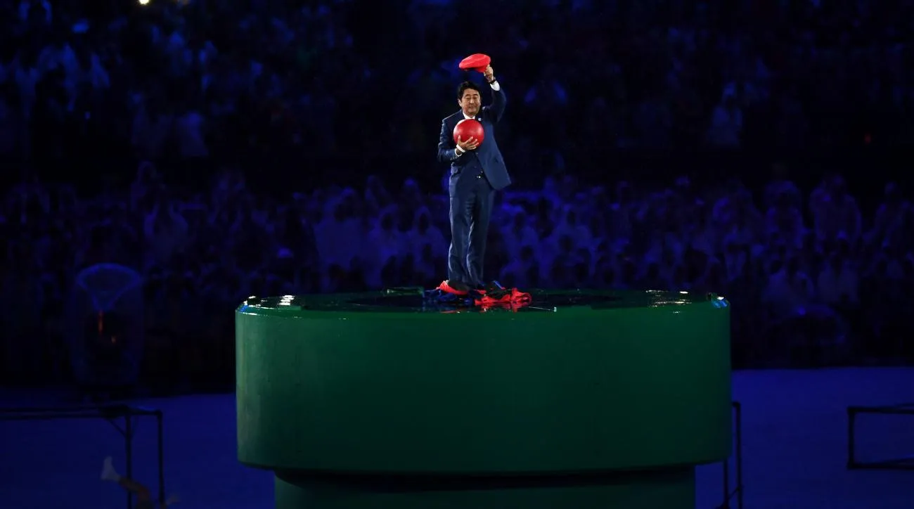 shinzo abe mario bros rio 2016